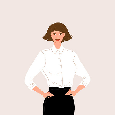 Confident Women Illustration 3d animation available branding design dribbble foryou games graphic design hireme illustration logo motion graphics openforwork trend trending ui vector