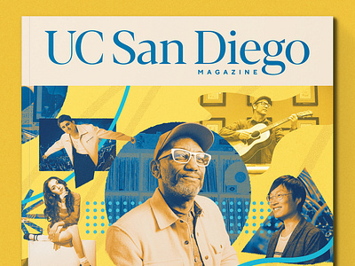 UC San Diego Magazine Spring 2023 Cover branding circles college colorful design editorial education electronica fun illustration king britt lines magazine music photography print shapes university vector vibrant
