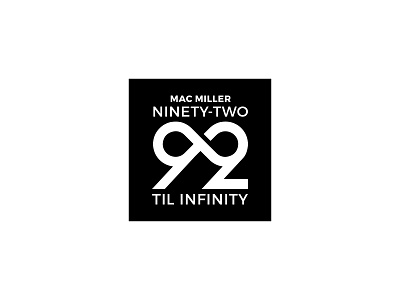 Mac Miller 92 Til Infinity Personal Concept 92 hiphop icon logo mac mark miller numeral rap