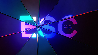 ESC Logo Animation 3d animation branding glass logo motion motion graphics type typography