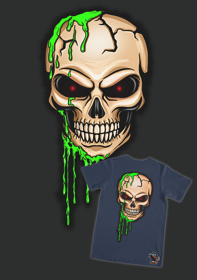 Toxic skull evil halloween horror shirt skull t shirt toxic