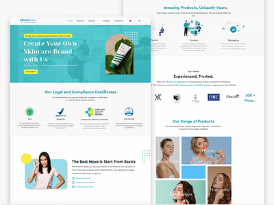Website Redesign from Murnicare (Skincare and Cosmetics Company) beauty bodycare branding company company profiles cosmetics decorative graphic design haircare landing page maklon murnicare perfume products redesign services skincare ui user interface ux