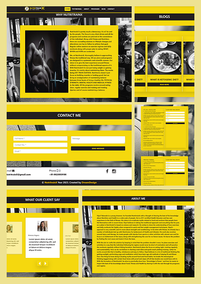 Website for Fitness Trainer and Fitness Concultent branding design typography ui ux