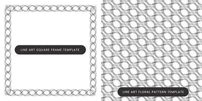 Abstract Frame and Pattern fabric
