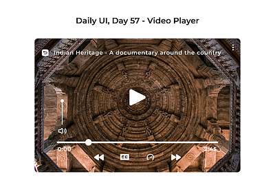 Daily UI, Day 57 - Video Player 100daychallenge 100daysofui dailyui dailyuichallenge dailyuiday57 design ui uichallenge videoplayer