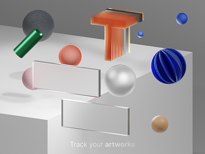 Track your artworks 3d art blender design digital glassmorphism illustration