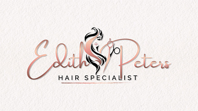 Edith peters/ Hair Specialist 3d beauty logo beauty logo design cosmetics logo design graphic design hair logo logo logo design salon logo signature logo signature logo design design