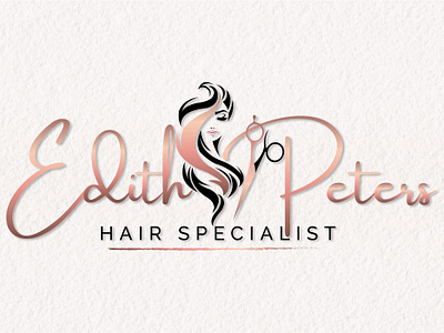 Edith peters/ Hair Specialist 3d beauty logo beauty logo design cosmetics logo design graphic design hair logo logo logo design salon logo signature logo signature logo design design