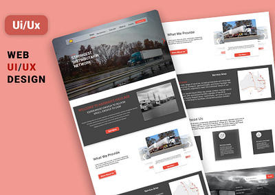 Trucking Website Design. graphic design home page design modern website design simple website design trucking website trucking website design ui website design