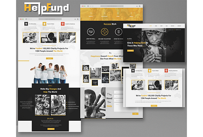 Help fund design graphic design landingpage typography ui uiux webdesign