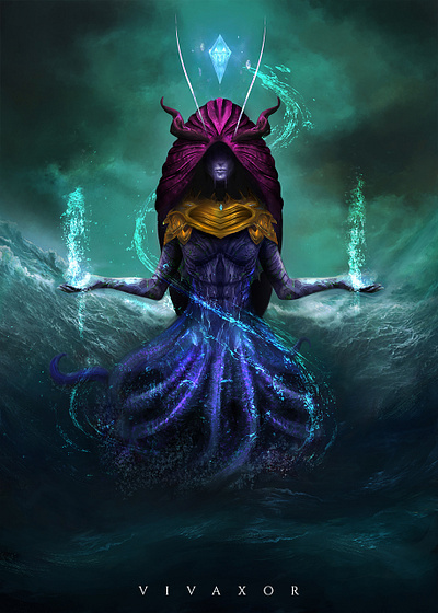 Erva God of the Seas by Vivaxor book concept game god gods sendrock story