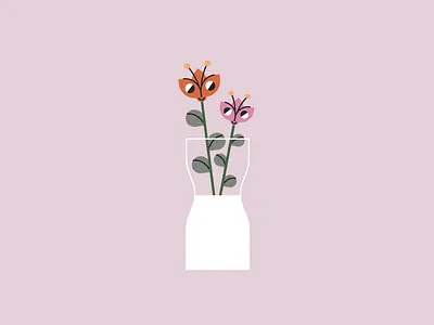 Flowers adobe flowers illustration vase vector