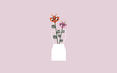 Flowers adobe flowers illustration vase vector