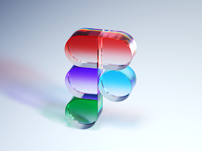 Figma Logo Glass 3d art branding cinema4d colorful design glass graphic design logo render ui