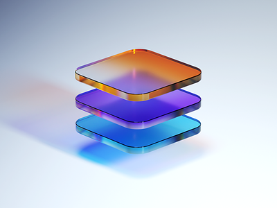 Glass Layers 3d 3dart art cinema4d colorful design icon illustration octanerender render ui vector