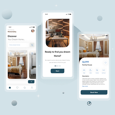 Real Estate Mobile App UI Design app branding buy clean home investment minimal mobile mobile app modern property real estate rent rental ui ui ux uiux user friendly ux