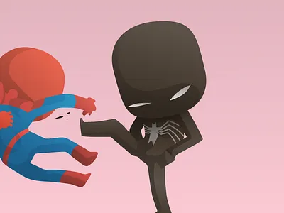 Spidey illustration digital art digital illustration illustration marvel spiderman symbiotespiderman