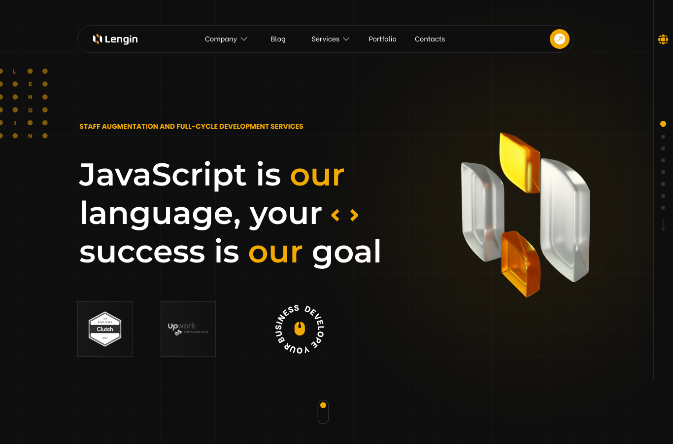 Example of Landing Page for IT-Company
