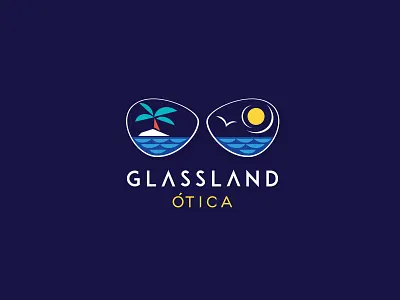 GLASSLAND branding design glass graphic design logo logotipo optical logo