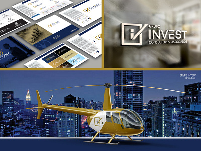 GRUPO INVEST branding design financial logo graphic design invest logo logo logotipo money logo