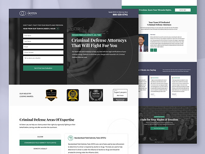 Ooten Law Firm Landing Page advertising attorney branding campaign conversion criminal defense design digital design dui landing page law firm lawyer lead gen ooten law ppc marketing reviews tennessee law firm ui ux