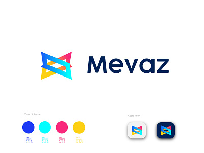 mevaz logo branding design graphic design illustration logo logodesign logotype m m logo ui ux vector