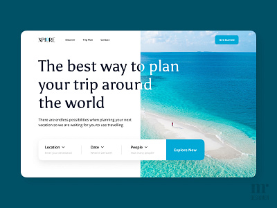 Xplore - Travel Website - Daily UI 022 design destination explore interaction design search travel travel agency ui ux vacation website