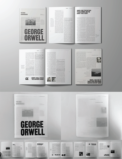 George Orwell | The Great Authors Publication book booklet design editorial graphic design typography