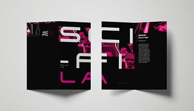 SCI-FI LA | Poster and Brochure Design booklet branding brochure design editorial graphic design poster tipografia typography
