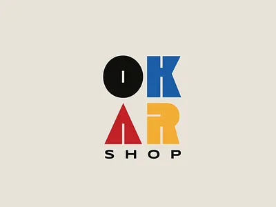 OKAR shop brand identity branding design graphic design logo minimal typography