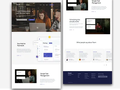 Team App Landing Page application branding business design frontend interface landingpage services ui ux website