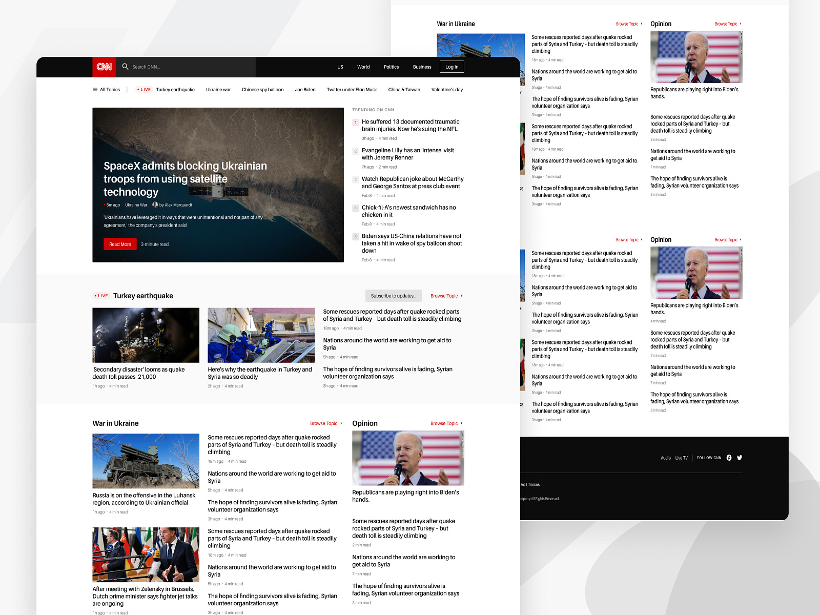 News Site Redesign (CNN) by Marc McDougall on Dribbble