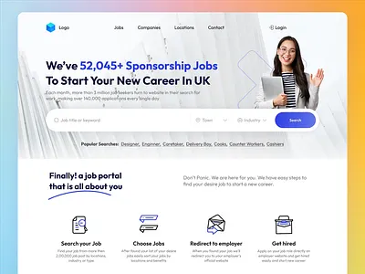 Job Listing Website Hero Section Resign animation app app dashboard career clean design clean ui hero design homepage design how it work job listing job portal job search job site landing page lottie lottie animation minimal web web deisgn web design