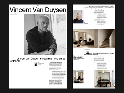 Vincent Van Duysen | Minimal Longread layout longread minimal typography ui