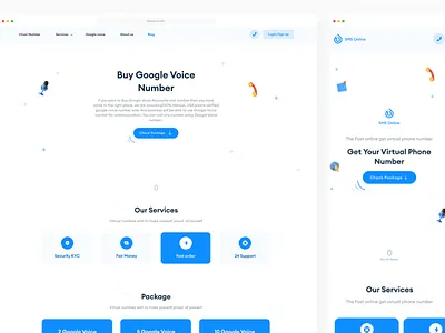 Virtual number 📱 3d 3d design clean design flat flat design framer google voice home page illustration landing page modern product sass service ui virtual machine virtual number webflow website design