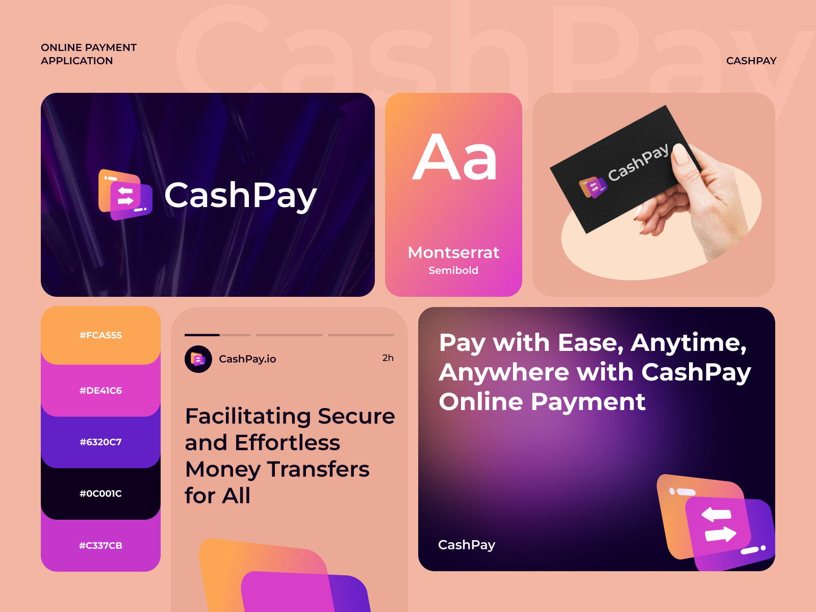 CashPay - Branding, logo design, visual identity brand brand identity branding creative design identity logo logo mockup logomark logos logotype mark minimal minimalist logo modern logo payment payment logo symbol typography visual identity