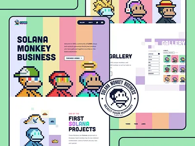 SMB Website blockchain branding crypto design illustration logo monke monkedao nft solana unfold vector web website
