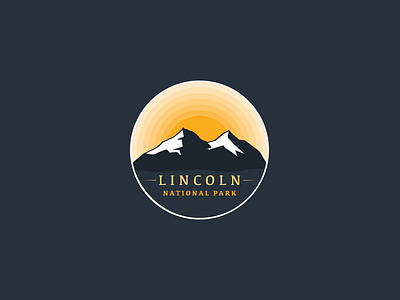 National Park Logo - Day 20/50 branding daily logo dailylogochallenge dailylogochallenge day 20 design dlc graphic design illustrator lincoln national park logo national park logo vector