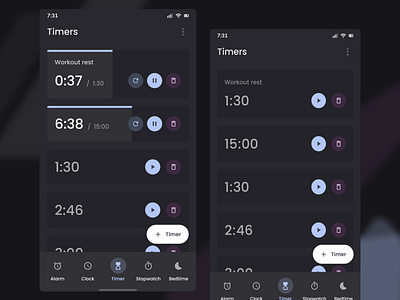 Alarm Clock Redesign (Google Pixel) alarm design google google pixel mobile design mobile ui