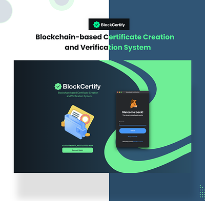 BlockCertify - A Blockchain-based certificate creation and verif adobe xd android android app branding design flutter illustration ios logo
