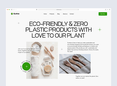 Ecofree Website Design design ecofriendly hero section product design uiux uiux design web design website
