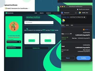 BlockCertify - A Blockchain-based certificate creation and verif adobe xd android android app branding design flutter illustration ios