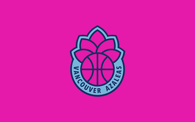 Vancouver Azaleas athletic ball basketball brand branding court design esports flower jersey logo logos sport sports sports branding sports logo team uniform vancouver
