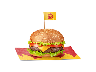 Hot Burger burger cheese cheeseburger food hamburger icon illustration logo simple vector