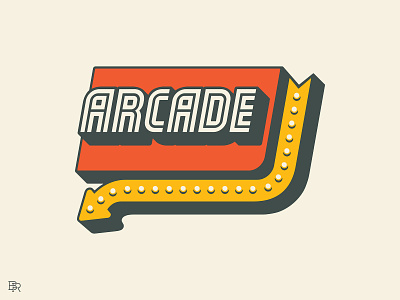 Arcade_Sign_BRD_5-5-23 arcade gamer googie sign illustrator neon sign retro roadside sign sign vector video games vintage