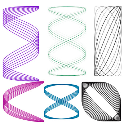 Lissajous curves (vector) design illustration photoshop script vector