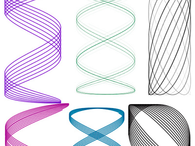 Lissajous curves (vector) design illustration photoshop script vector