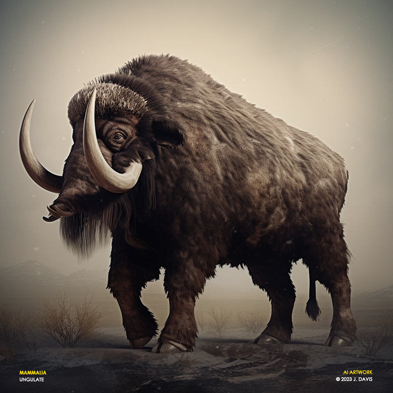 Mammalia - Ungulate 0xjdavis ai ai art animal art artificial intelligence biology design extinct illustration machine learning mammalia national geographic prompt engineering ungulate