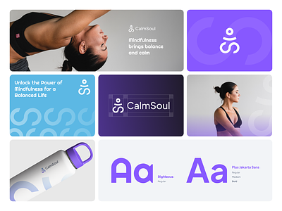 CalmSoul - Meditation App Brand Identity Design brand brand guidelines brand identity brand style guide branding design fitness fitness app guidelines health logo logo design logo guidelines meditation meditation app style guide vektora visual identity yoga yoga app