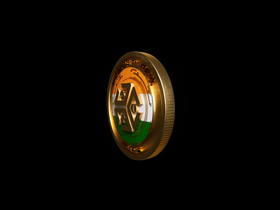Indian Community Digital Commemorative Coin animation c4d design octane ui
